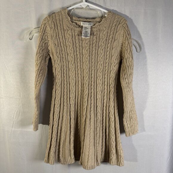 Rachel Zoe Girls Sweater Dress Size 5 & Sugar Gold Flats Shoes 11 Bundle Holiday - Picture 2 of 16